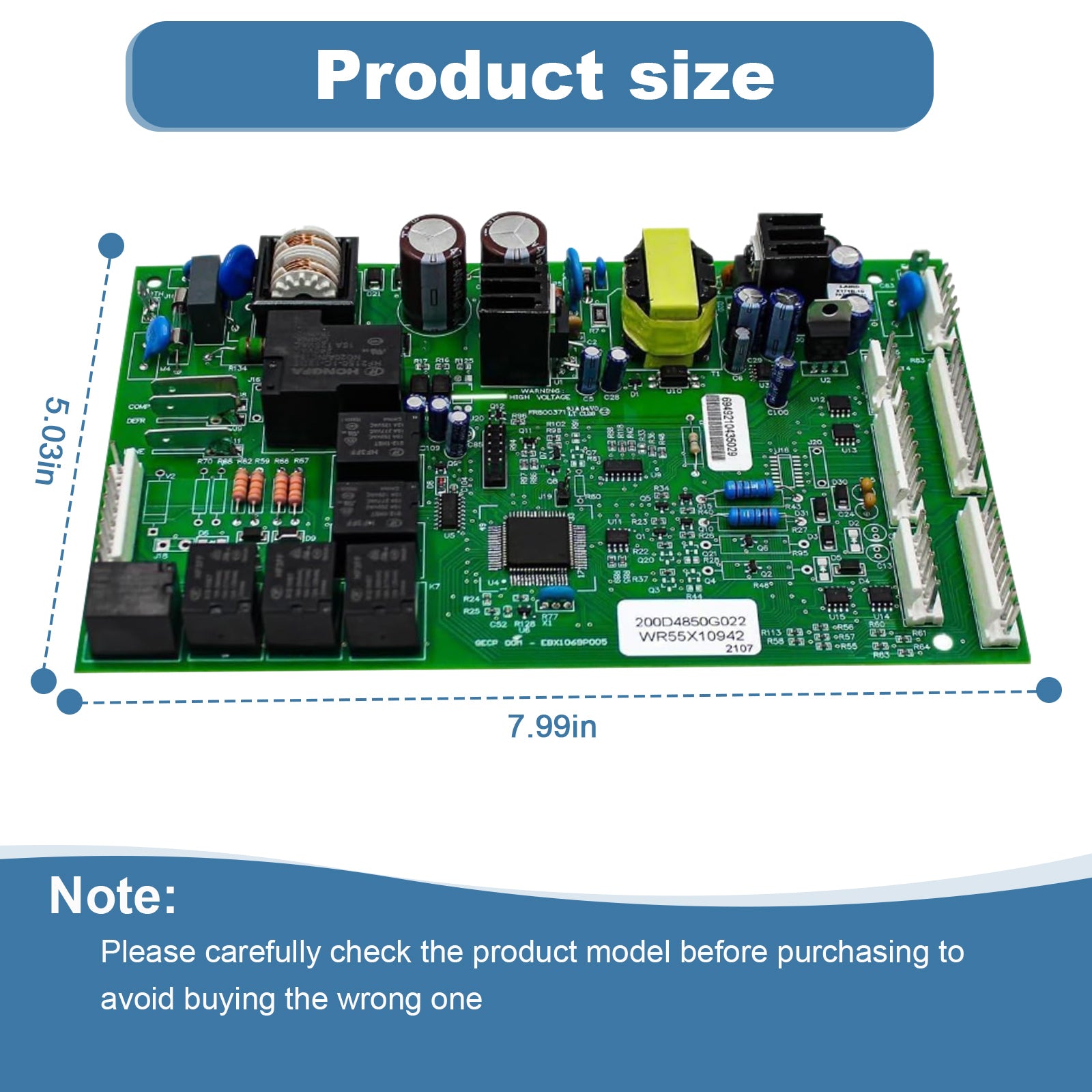 GE Refrigerator 200D4852G016 WR55X10942P Control Board 副图