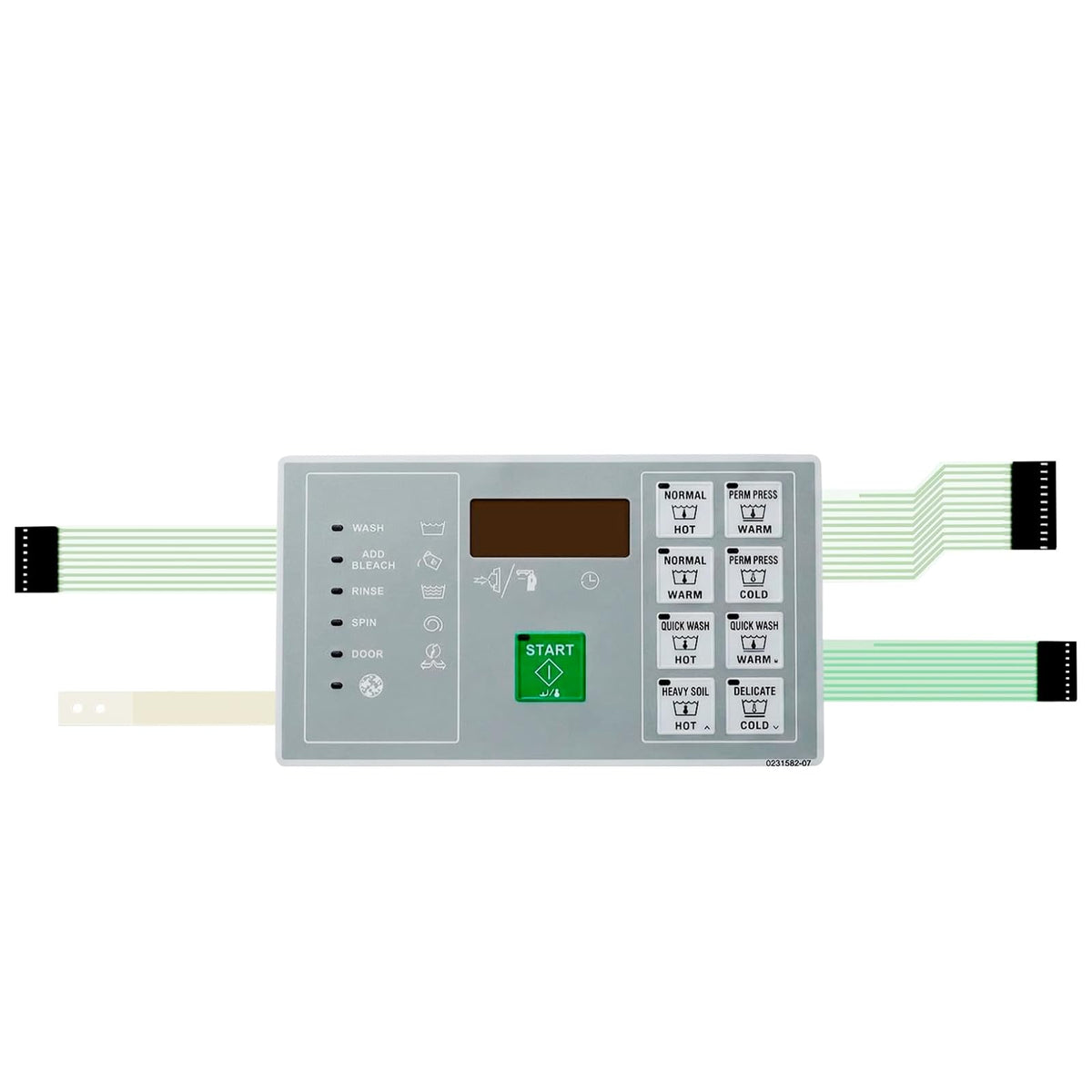 F0231582-07 Washer Touch Control Panel, Replacement Flexible Keypad Panel
