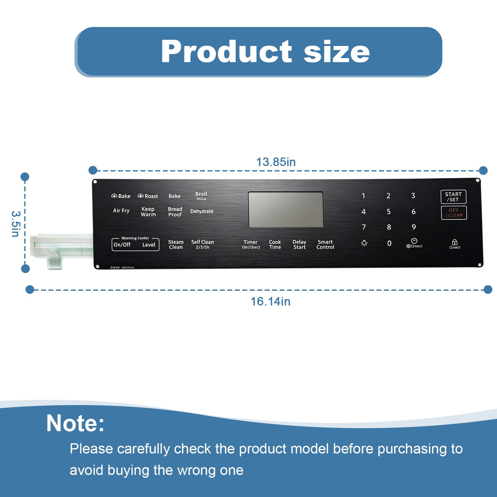 DG96-00850H Samsung Gas Stove Touch Control Panel 副图