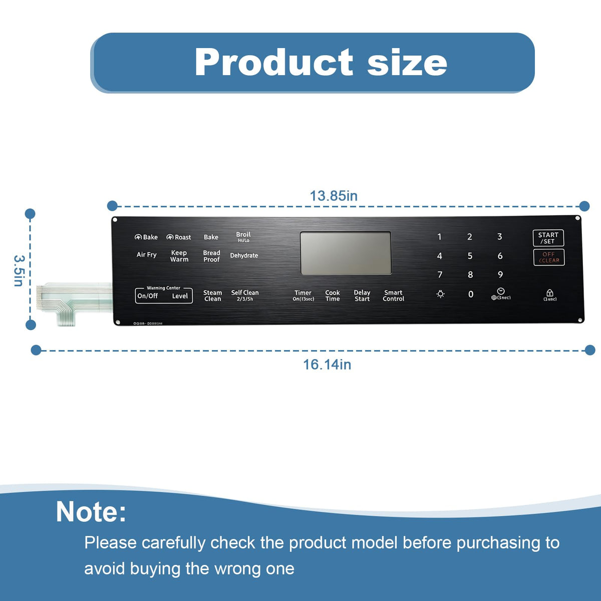 DG96-00850H Samsung Gas Stove Touch Control Panel