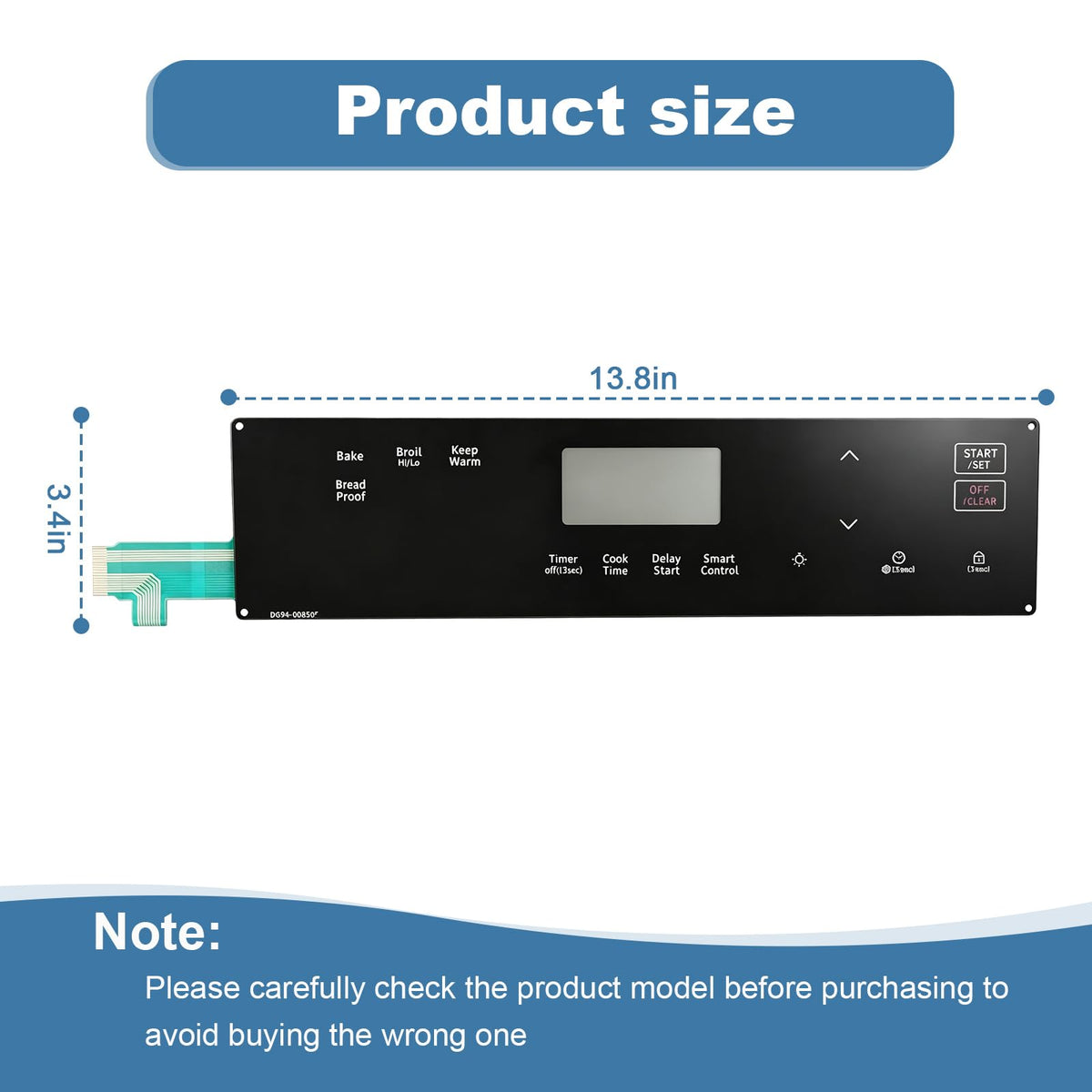 DG96-00850E Samsung Gas Stove Touch Control Panel