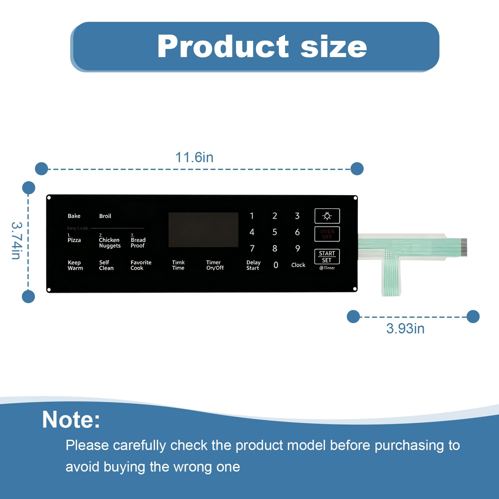 DG34-00025C Samsung Gas Stove Touch Control Panel 副图