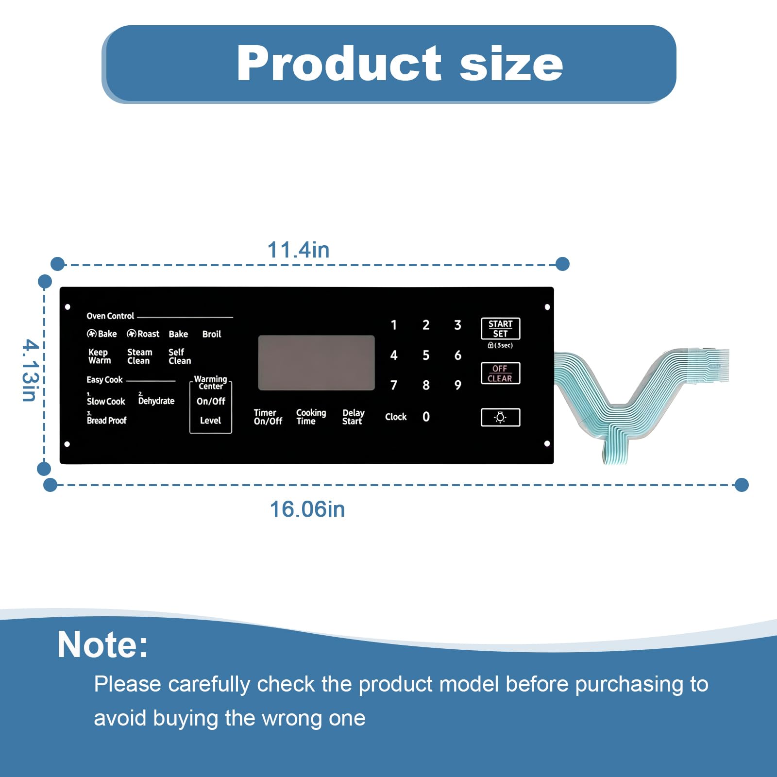 DG34-00043A Samsung Range Touch Control Panel 副图