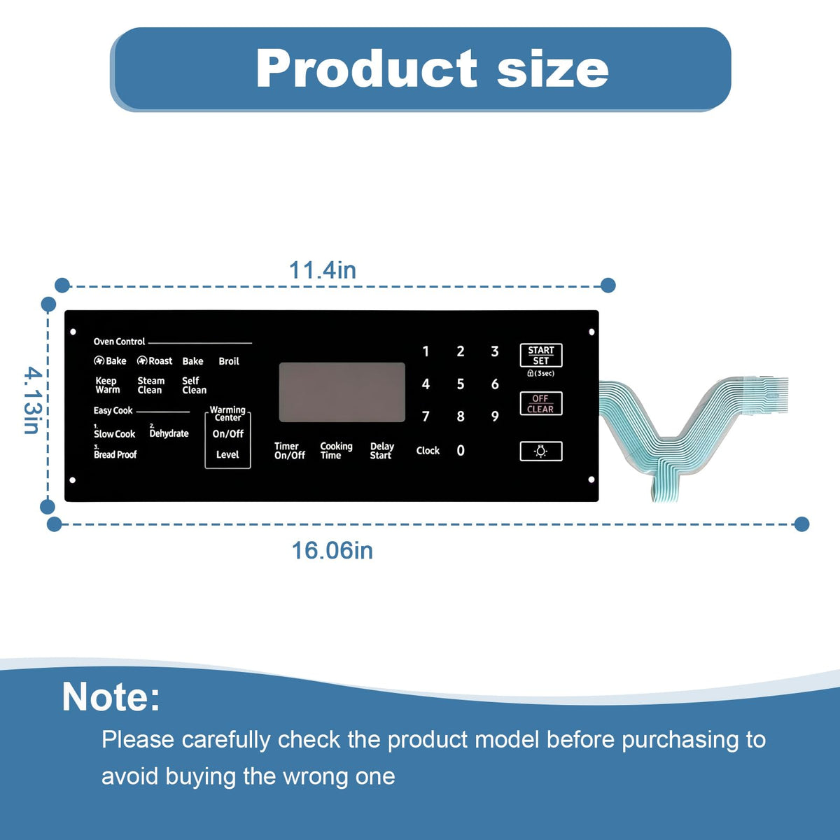 DG34-00043A Samsung Range Touch Control Panel