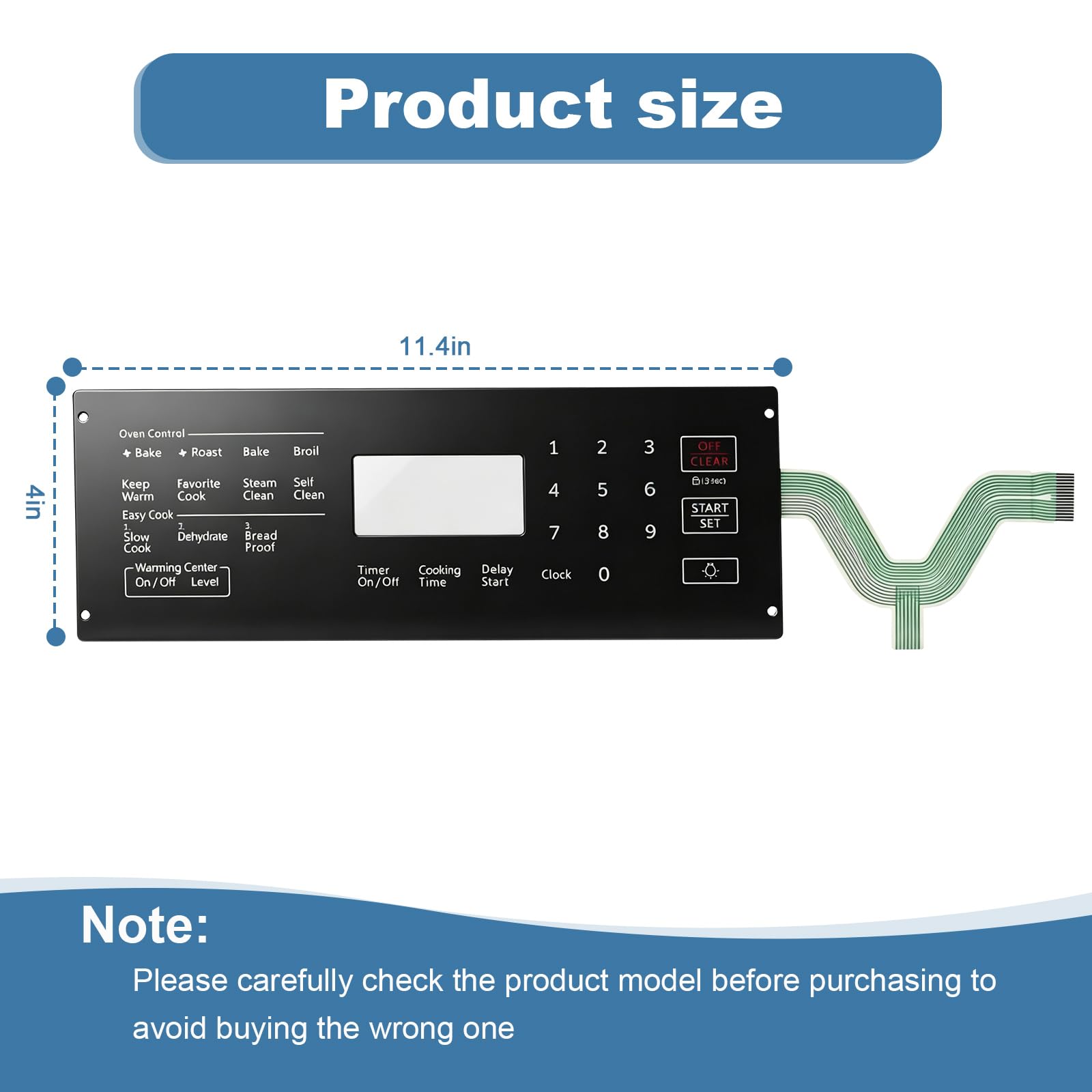 DG34-00030A Samsung Range Membrane Switch Touchpad 副图