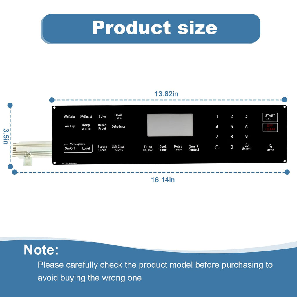 DG96-00850G Samsung Gas Stove Touch Control Panel