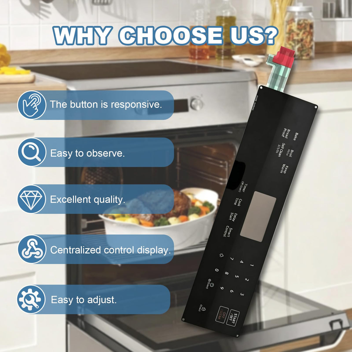 DG96-00850D Samsung Gas Stove Touch Control Panel