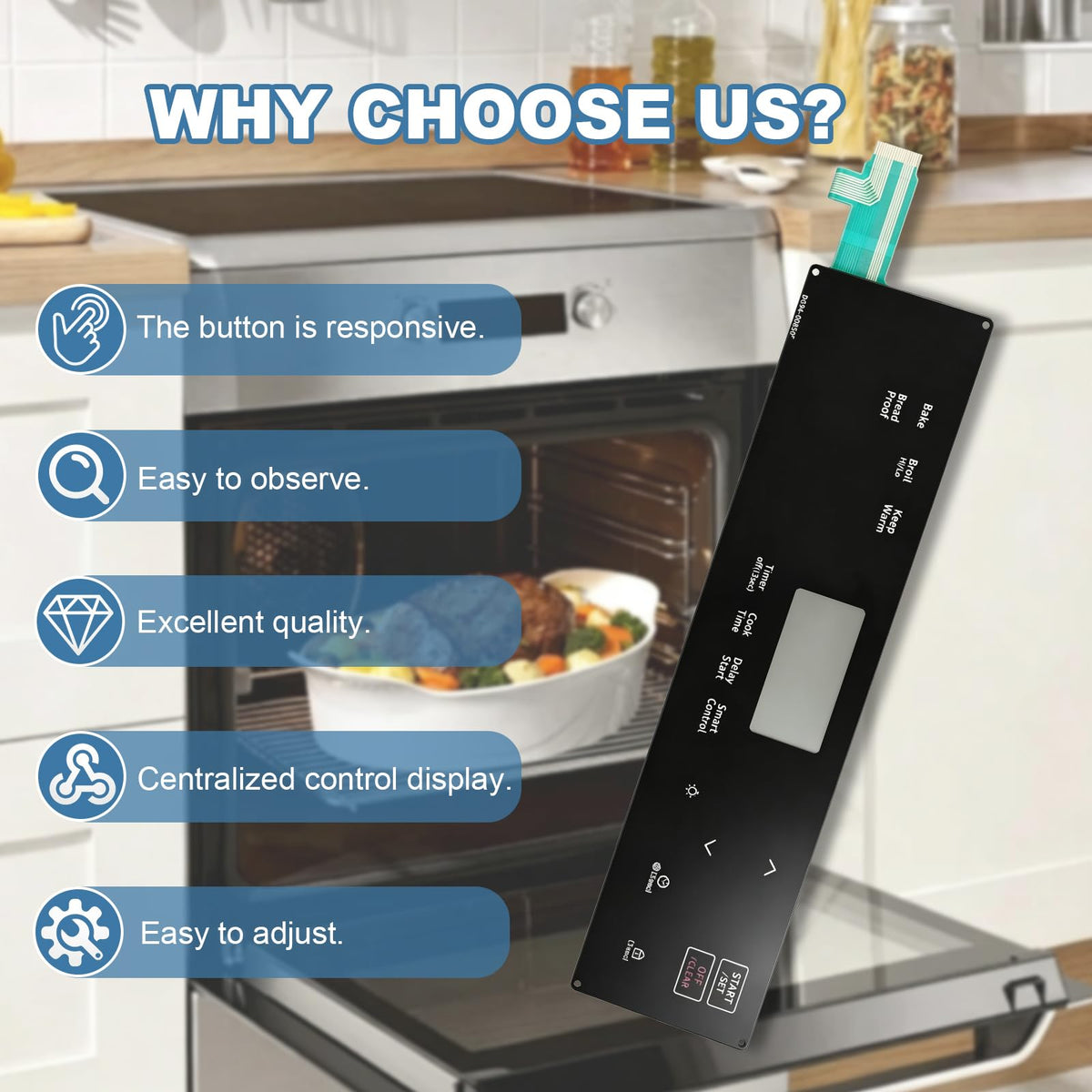 DG96-00850E Samsung Gas Stove Touch Control Panel