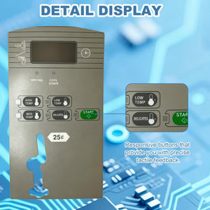 70258101 Membrane Switch Keypad for Huebsch HTT30N BC Dryer