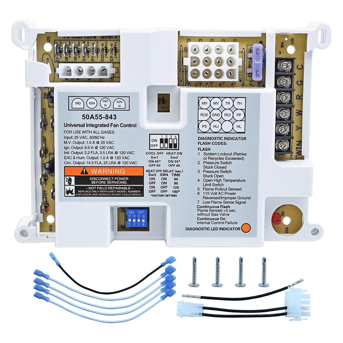 50A55-843 Furnace Control Board for Lennox and White-Rodgers