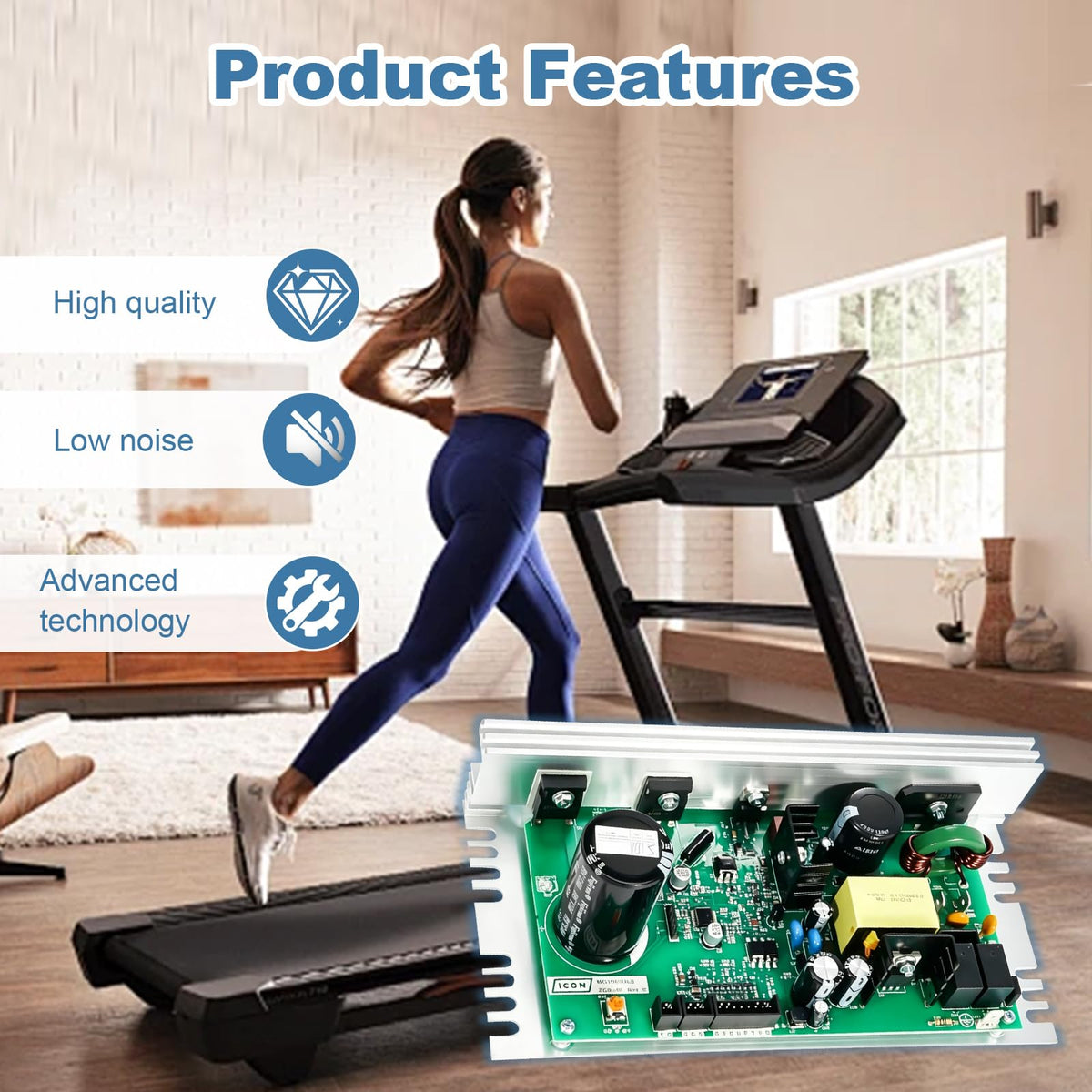 MC1648DLS 386763 Treadmill Control Board for FreeMotion Nordic-Track Proform, Replace ZC0549 391855