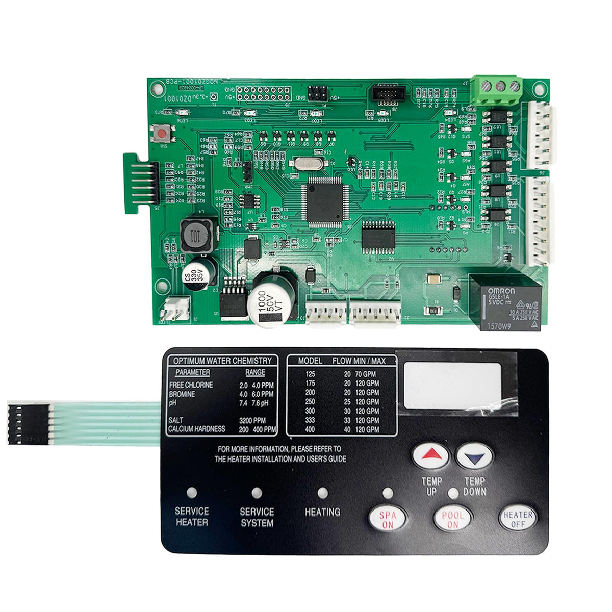 42002-0007S Pool Heater Control Board for Mastertemp & Sta-Rite Max-E-Therm,Replaces 461105 with 472610Z Switch Pad 主图