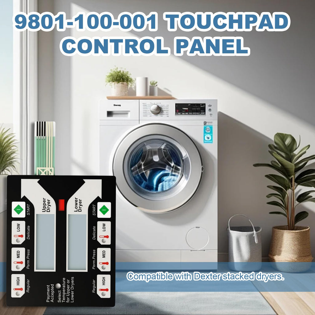 9801-100-001 Touch Panel Control Panel for Dexter Stacked Dryer