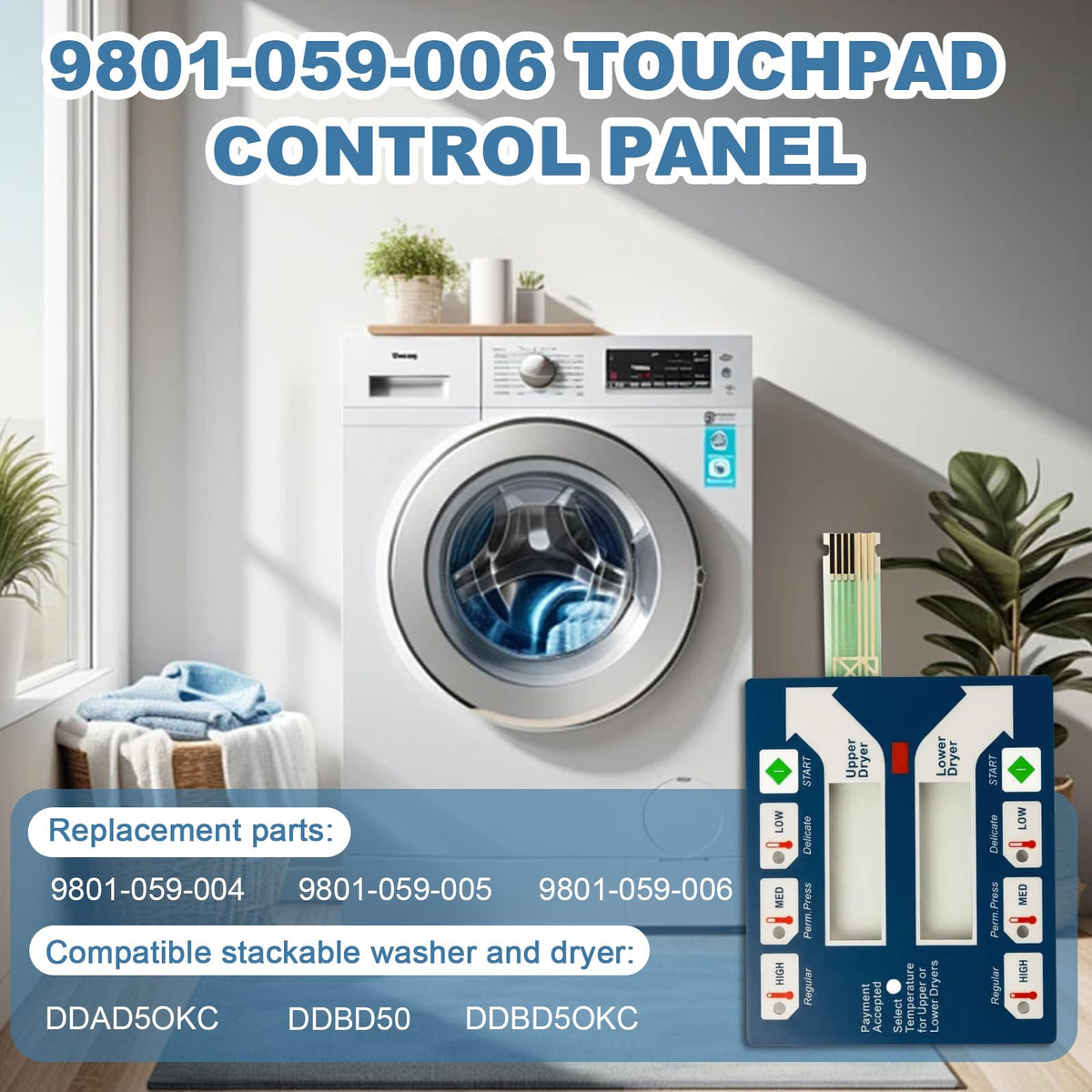 9801-059-006 Dryer Membrane Switch Keypad for Dexter Stack Dryer