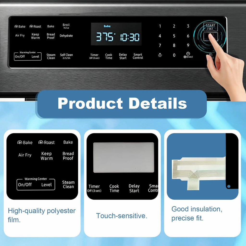 DG96-00850G Samsung Gas Stove Touch Control Panel