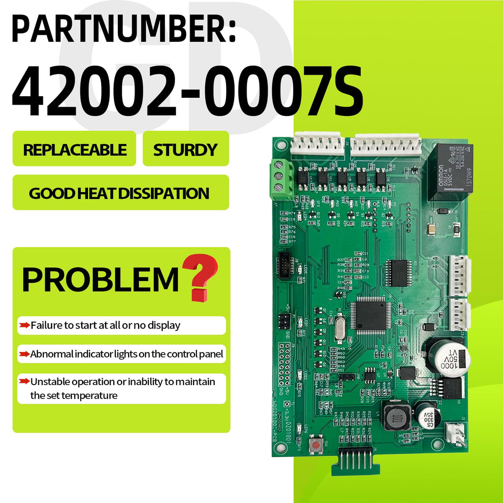 42002-0007S Pool Heater Control Board for Mastertemp & Sta-Rite Max-E-Therm,Replaces 461105 with 472610Z Switch Pad