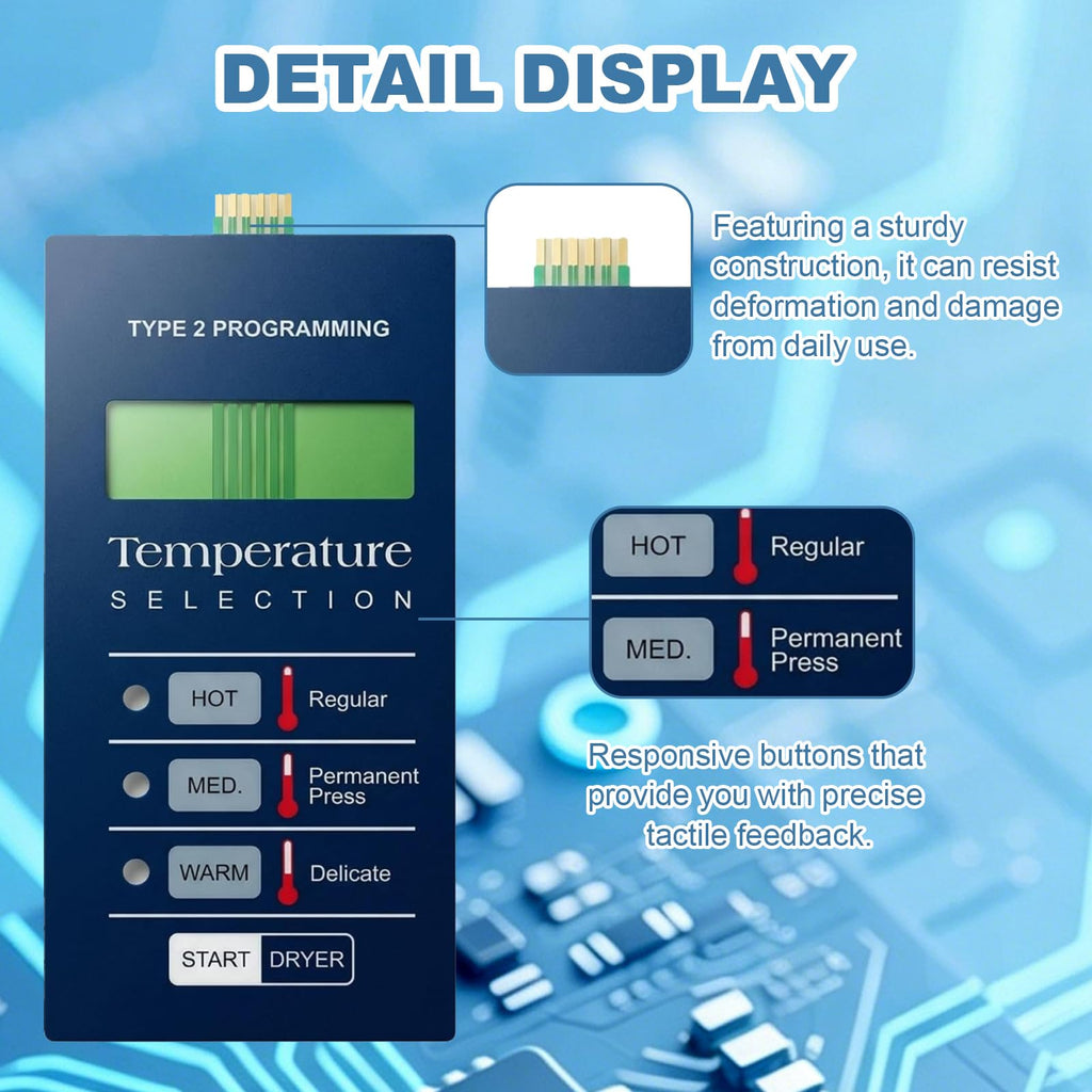 9801058005 Dryer Touch Control Panel for Damaged Broken Dryer