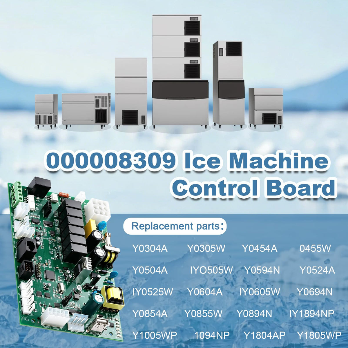 000008309 Ice Machine Control Circuit Board for Commercial Industrial Ice Machines, Manitowoc ID, IB, I, IR, IY, SY Series