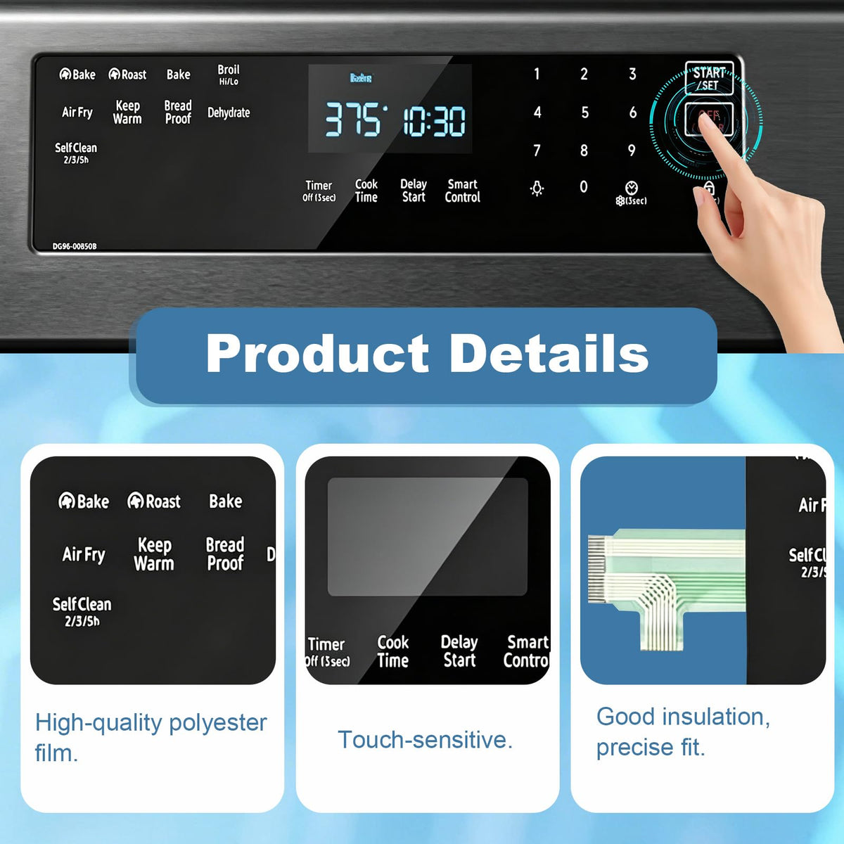 DG96-00850B Samsung Range Touch Control Panel