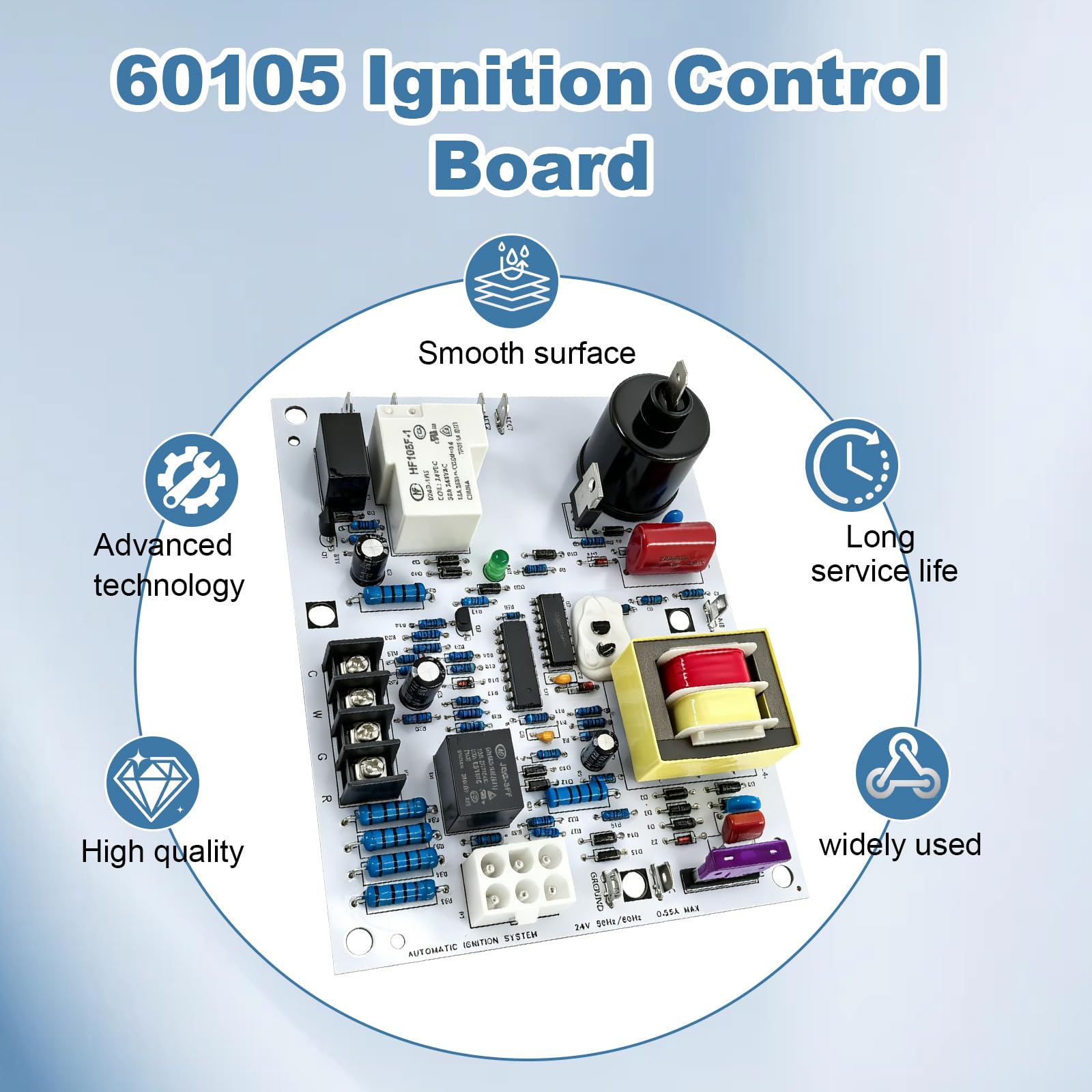60105 Ignition Control Circuit Board for Mr. Heater, HeatStar,Enerco MHU & HSU Series,Forced Air Furnaces up to 125,000 BTU 副图