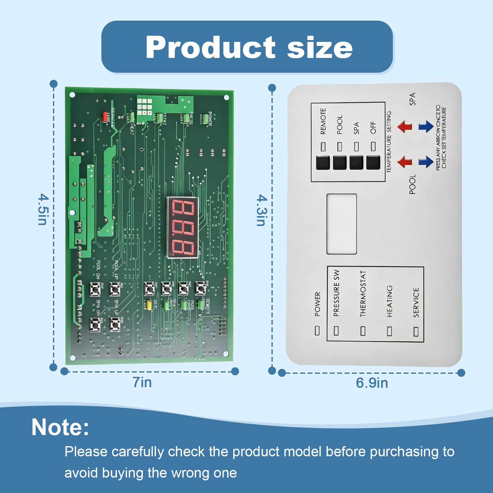 472100 Digital Display Temperature Controller Board,6800 DDTC MiniMax NT keyboard for Pentair MiniMax NT Series Pool and Spa Heater 副图