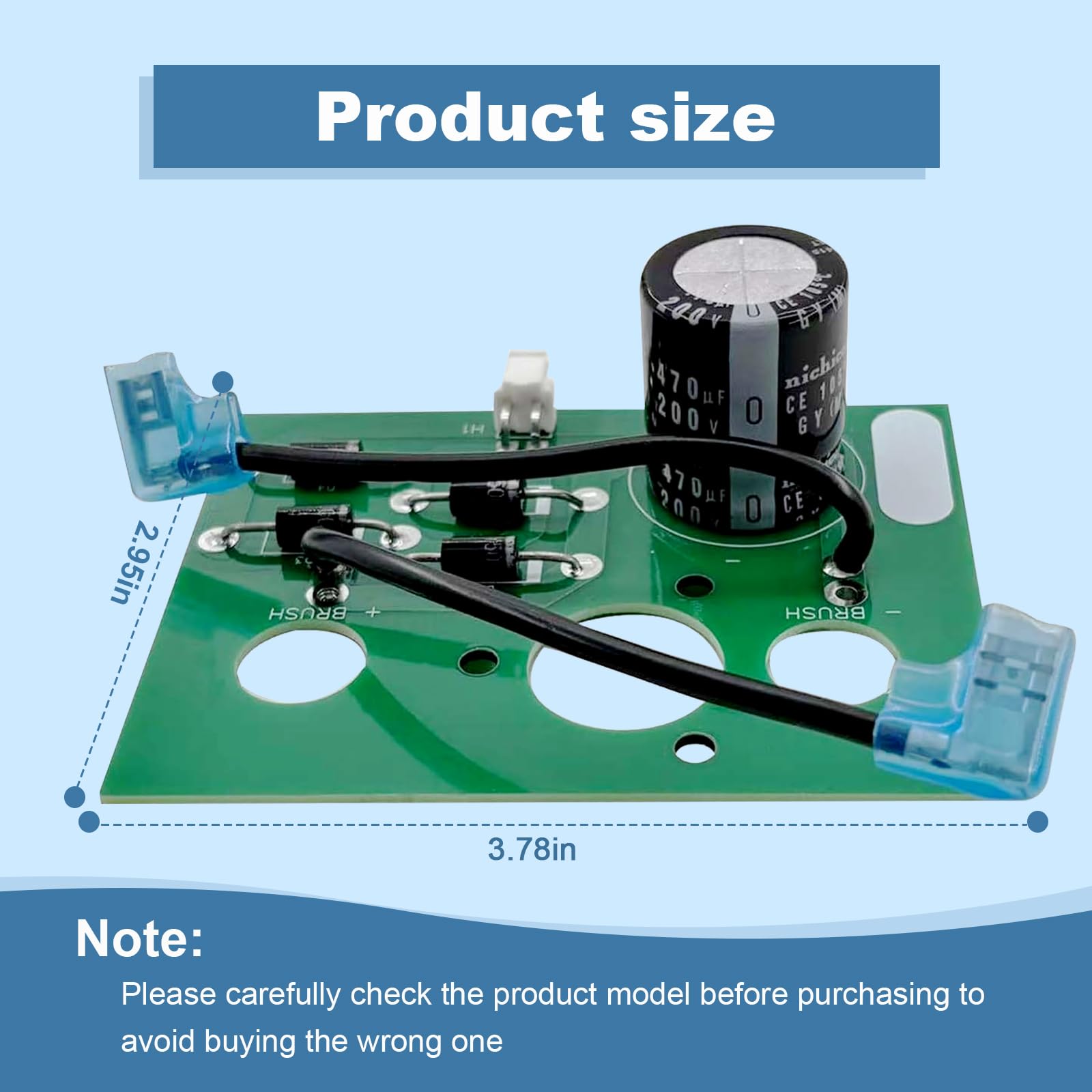 0063525 Generator Bridge Rectifier & Capacitor Board for Coleman Powermate Generator Models PL0495503 PM0435000 PM0435251 副图