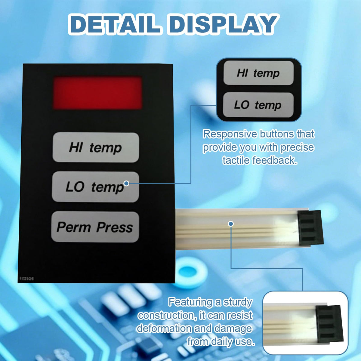 112526 Dryer Touch Pad Control Panel for ADC Commercial Dryer,Laundry Dryer