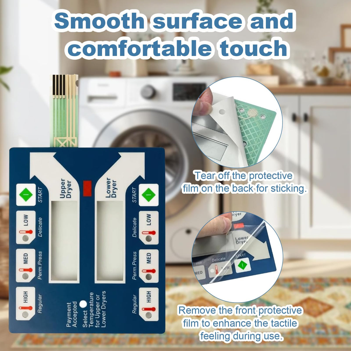 9801-059-006 Dryer Membrane Switch Keypad for Dexter Stack Dryer