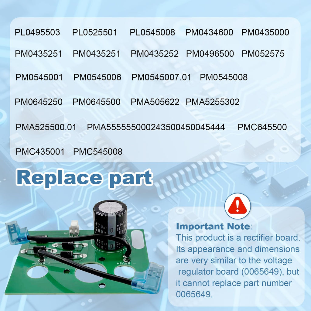 0063525 Generator Bridge Rectifier & Capacitor Board for Coleman Powermate Generator Models PL0495503 PM0435000 PM0435251