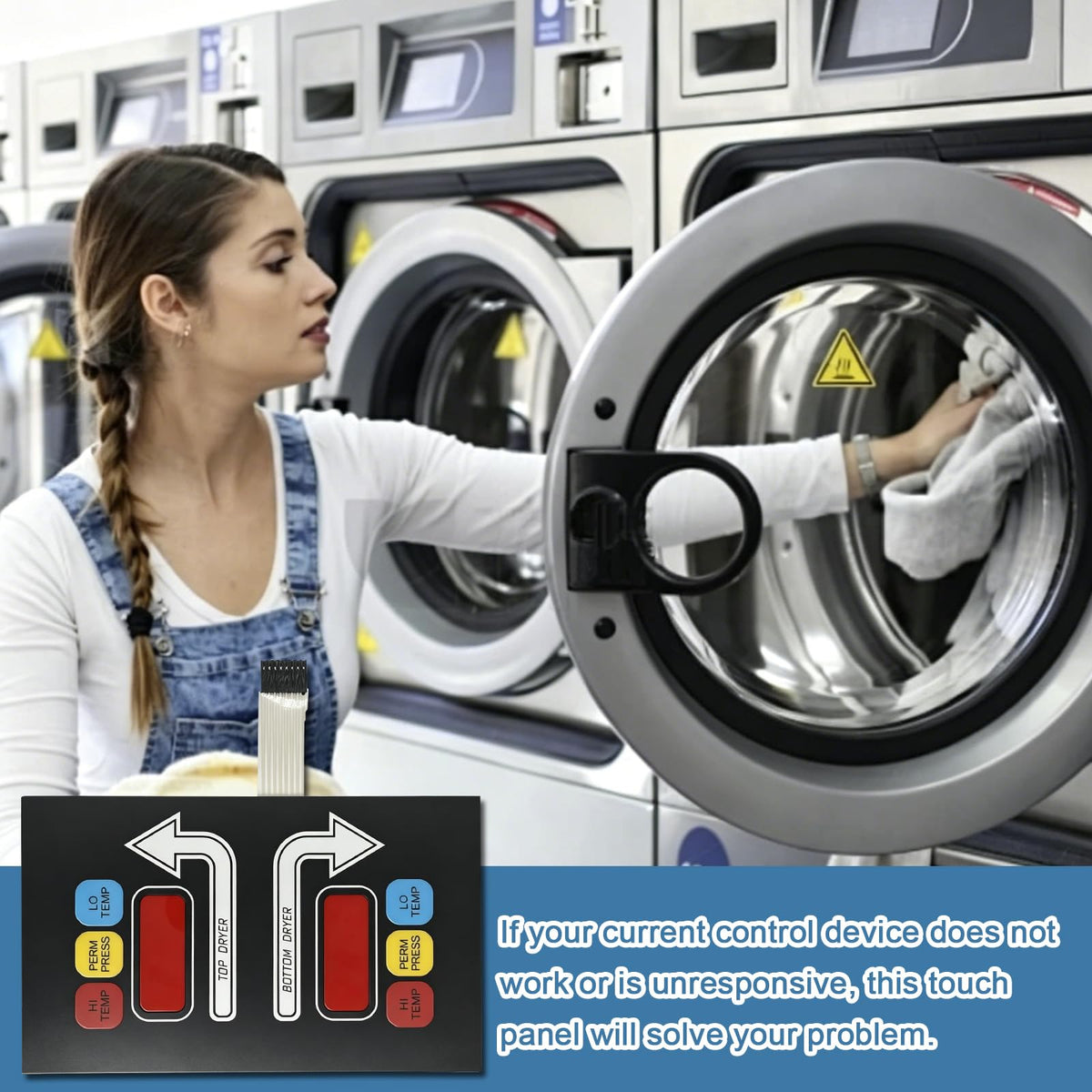 112559 Dryer Touch Pad Control Panel for ADC AD320 AD330 Commercial Dryer, Laundry Dryer