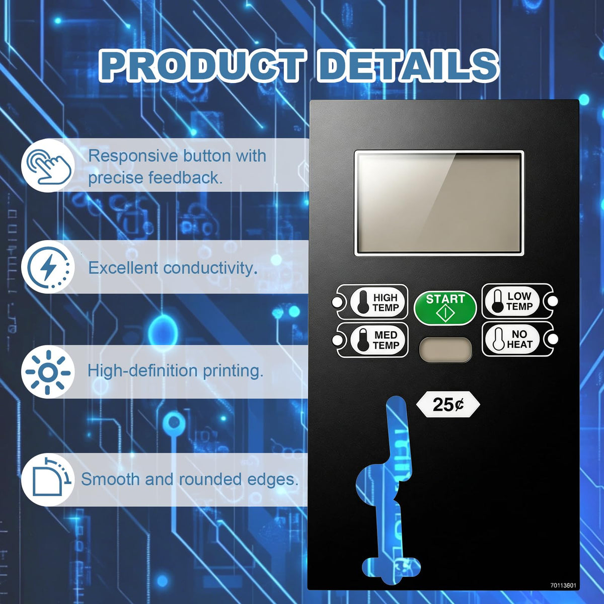 7011360 70113601 Touch Panel Control Panel for Speed Queen Dryer ST0300D