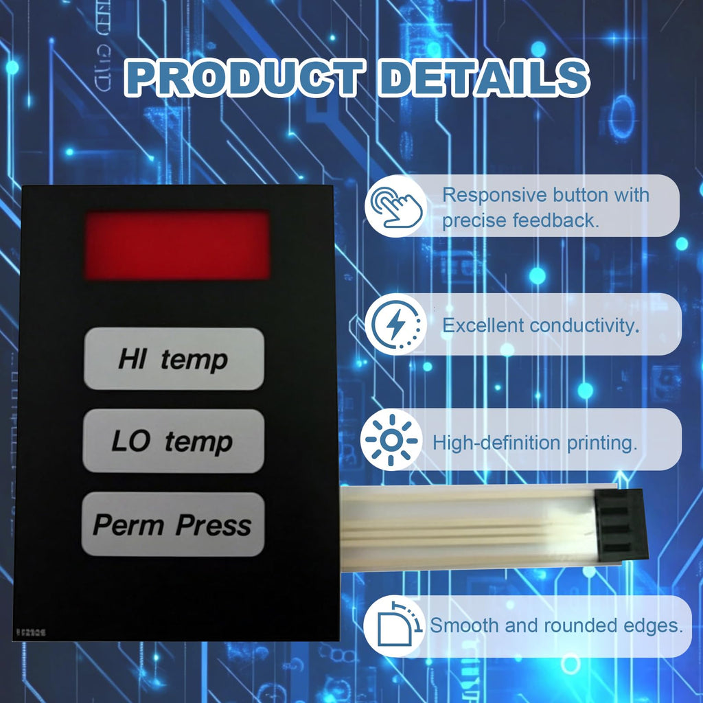 112526 Dryer Touch Pad Control Panel for ADC Commercial Dryer,Laundry Dryer
