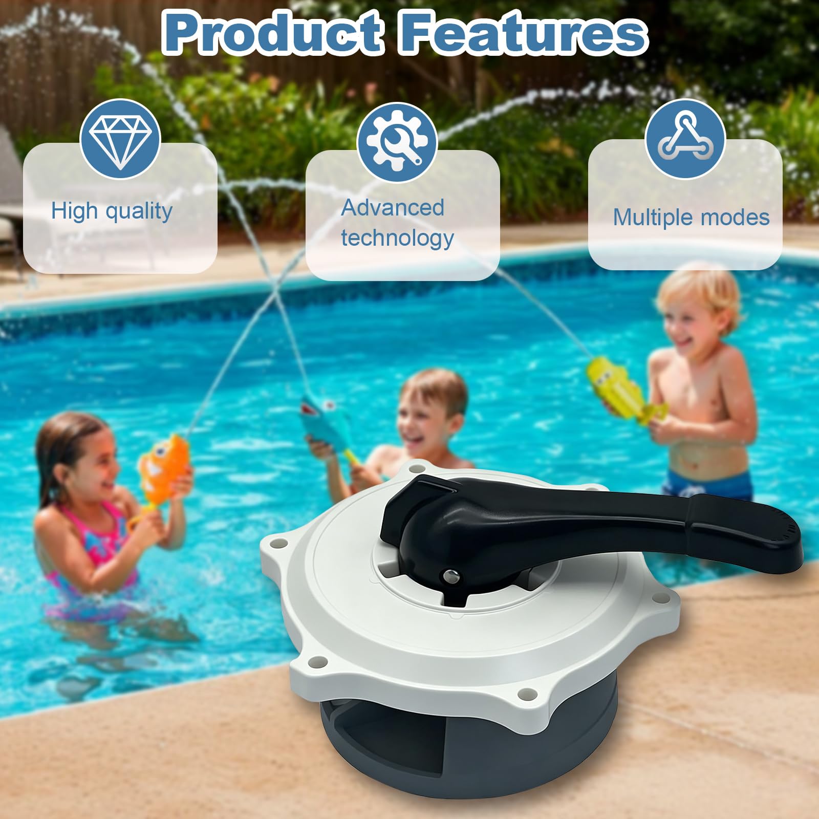 270068 1.5-inch pool multi-functional valve top assembly for Pentair HiFlow top-mounted and side-mounted valves 副图