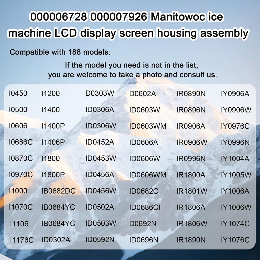 000006728 / 000007926 Lcd Display Control Panel Assembly