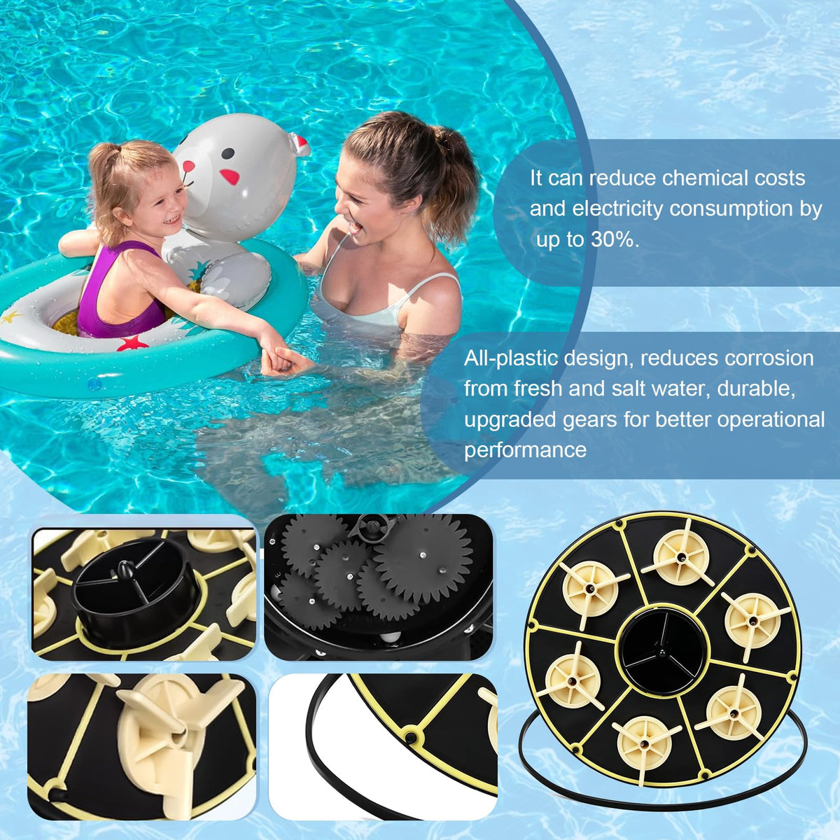 4-port gear module for Paramount's underground swimming pool cleaning system