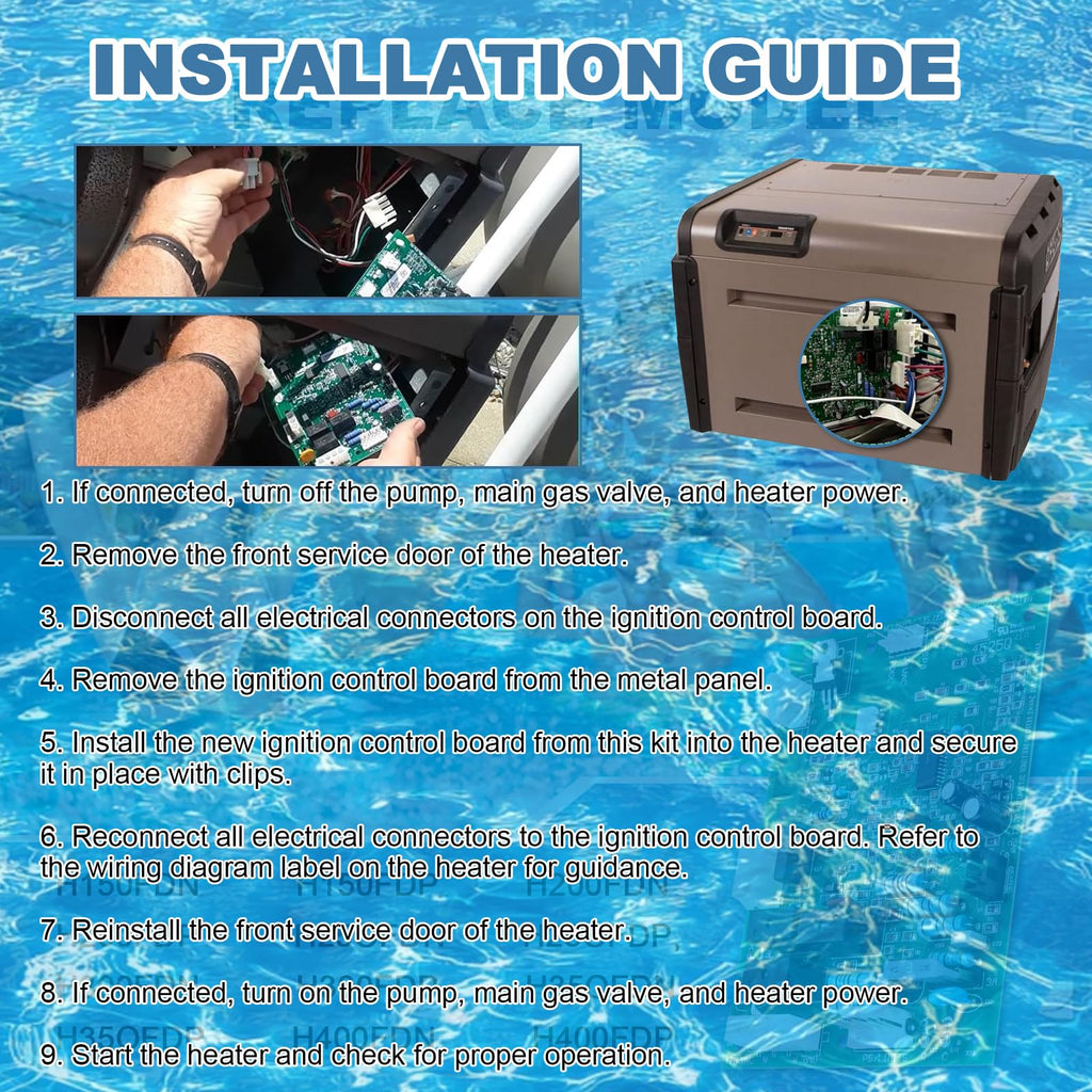 FDXLICB1930 integrated control board kit ,H series low-nitrogen swimming pool heaters such as H150FDN/H200FDN