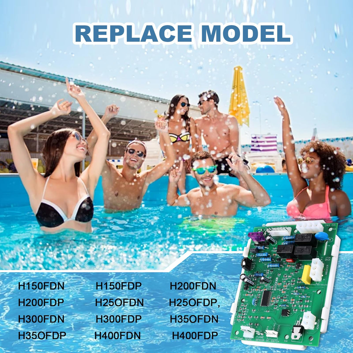 FDXLICB1930 integrated control board kit ,H series low-nitrogen swimming pool heaters such as H150FDN/H200FDN