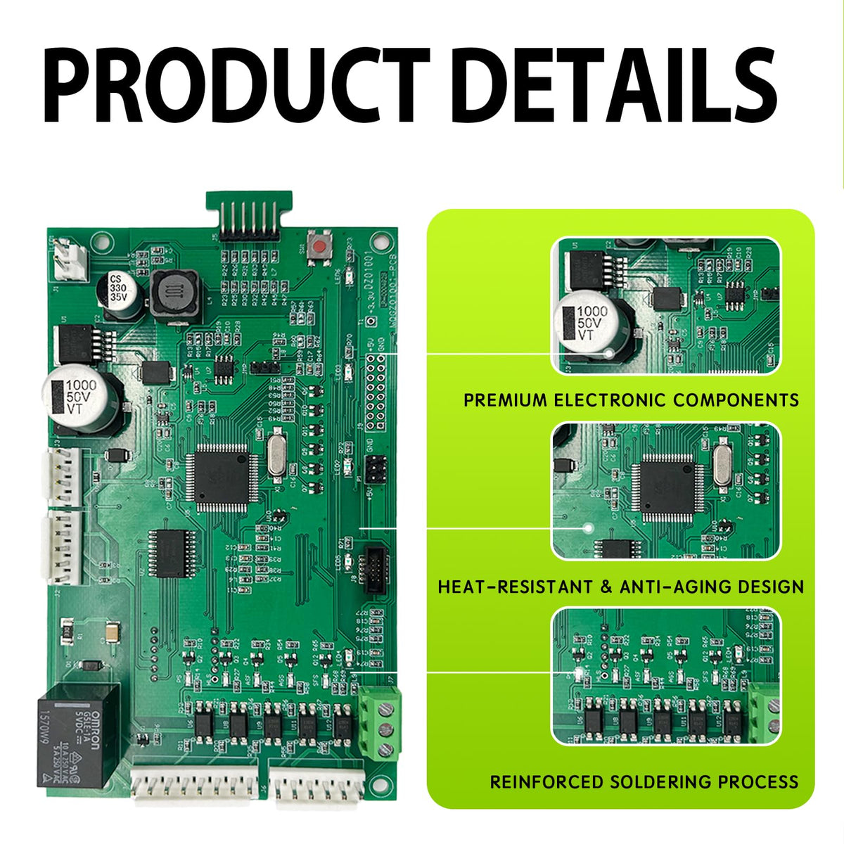 42002-0007S Pool Heater Control Board for Mastertemp & Sta-Rite Max-E-Therm,Replaces 461105 with 472610Z Switch Pad
