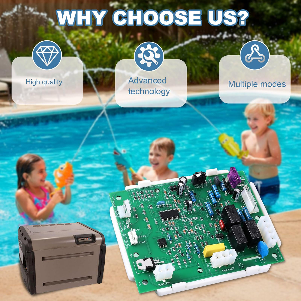 FDXLICB1930 integrated control board kit ,H series low-nitrogen swimming pool heaters such as H150FDN/H200FDN