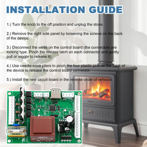 SRV7077-050 Fireplace Circuit Control Board for PelPro, Pleasant Hearth PP130, PH50PS, PH50CABPS