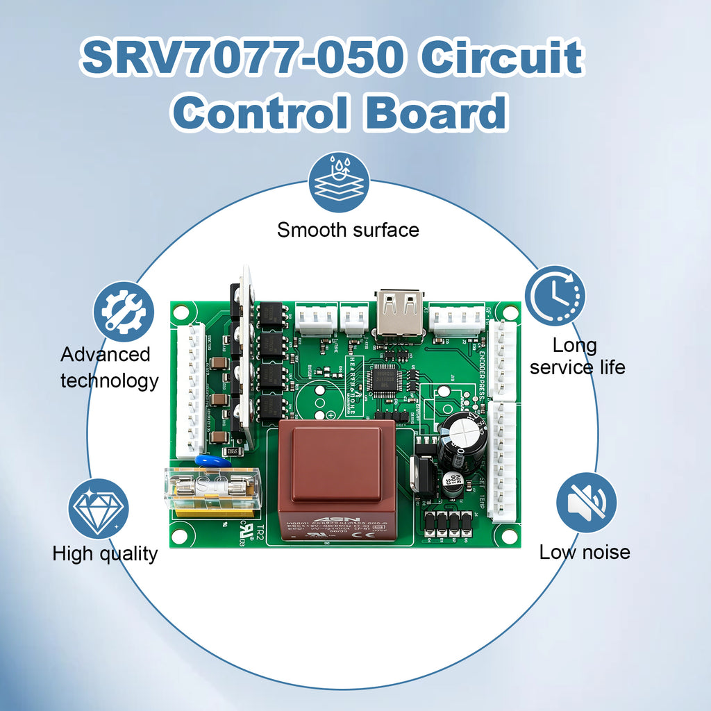 SRV7077-050 Fireplace Circuit Control Board for PelPro, Pleasant Hearth PP130, PH50PS, PH50CABPS